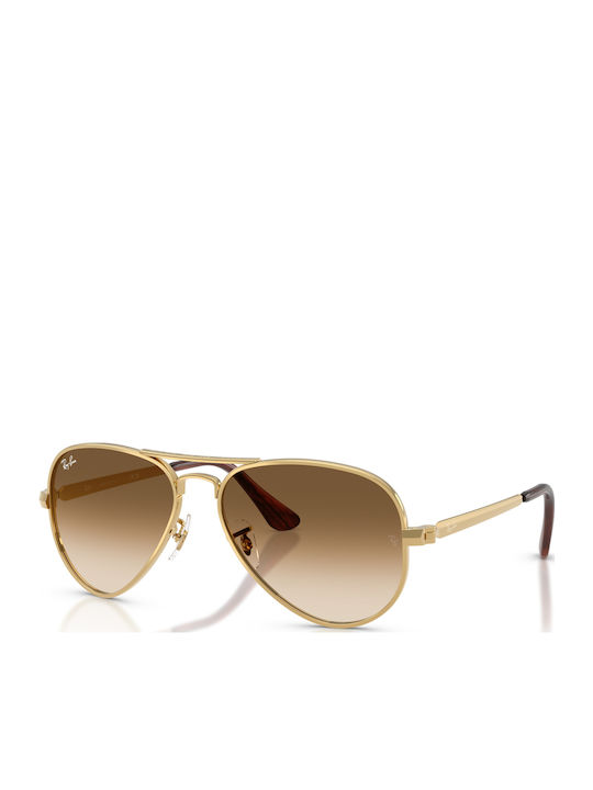 Ray Ban Unisex Ochelari de soare cu Auriu Cadru și Maro Degrade Lentilă