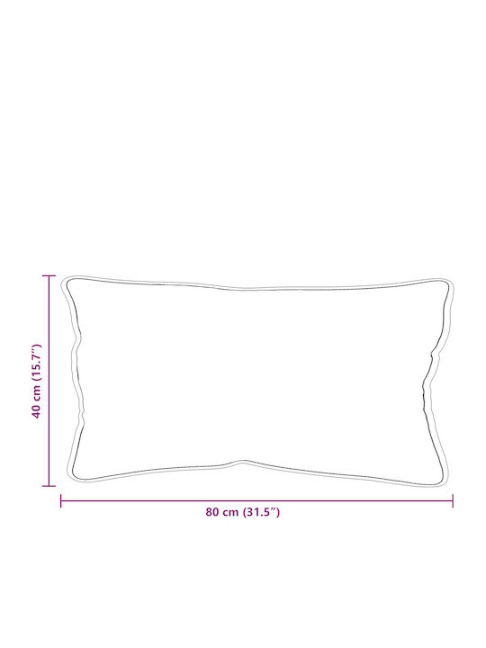 vidaXL Perna Pat Poliester 40x80x20cm 2 Bucăți