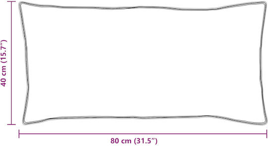 vidaXL Bamboo Μαξιλάρι Ύπνου Βαμβάκι 40x80cm