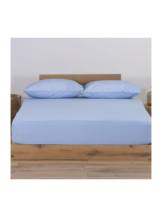 Nef-Nef Homeware Cearșaf Super dublu cu Elastic 160x200+30cm. Jersey Green 109