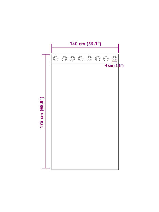 vidaXL Комплект Пердета И Завеси С Копчета Бежови 140x175см