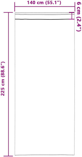 vidaXL Set Perdele Fereastra Cu Coafură Violet 140x225cm