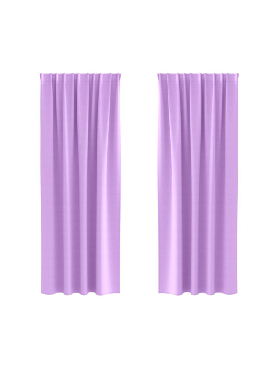 vidaXL vidaXL Vorhänge Fenster mit Bleistiftfalten Lila 140x225cm