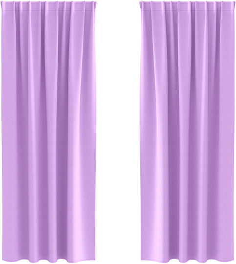 vidaXL Set Perdele Fereastra Cu Coafură Violet 140x225cm