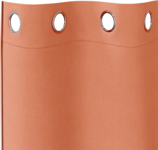 vidaXL Set Vorhänge Fenster mit Grommets Orange 140x175cm