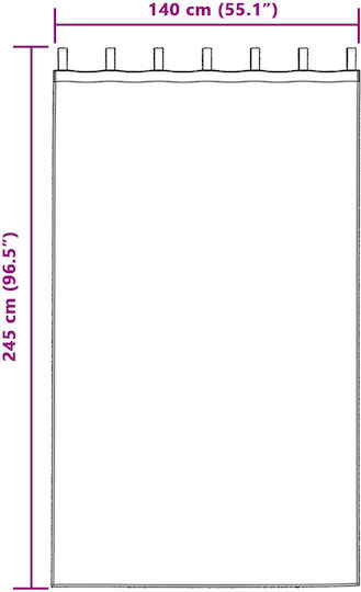 vidaXL Set Perdele Cu Bretele Gri 140x245 Cm