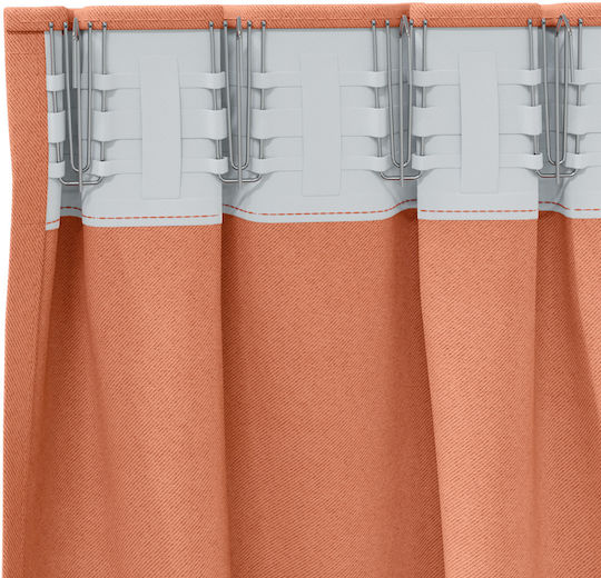 vidaXL Set Vorhänge mit Bleistiftfalten Orange 140x225cm