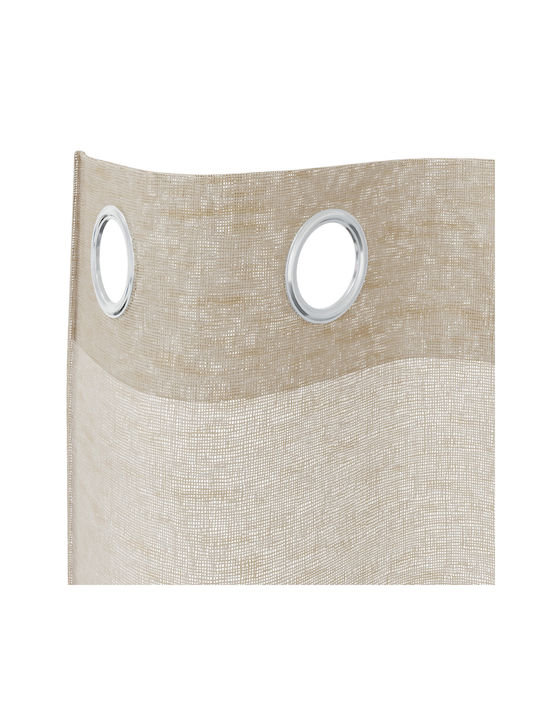 vidaXL Curtain Set With Beige Grommets 140x245cm