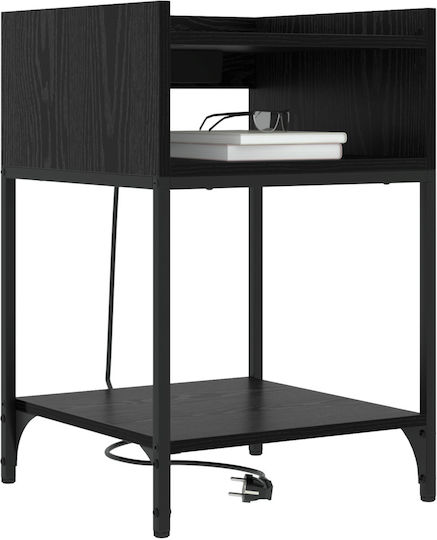Комод Дървен с Метални Крака Black oak 40x40x61см