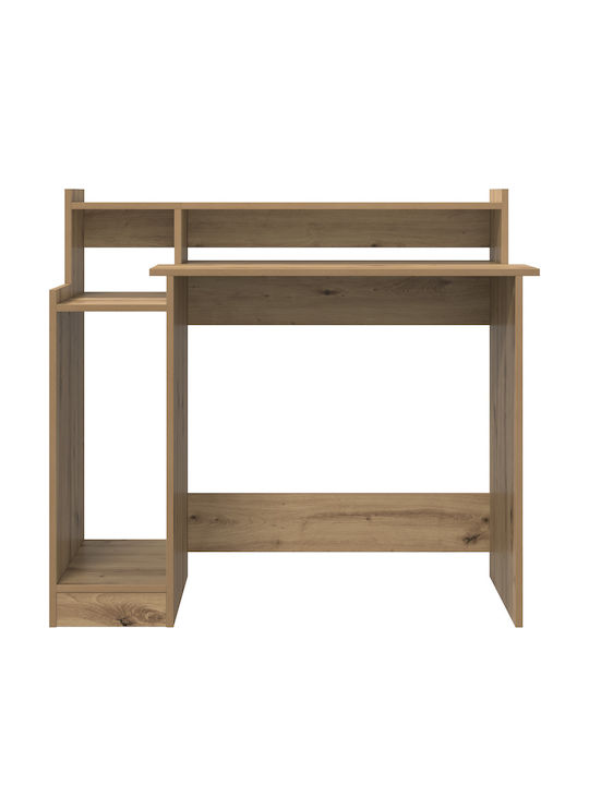 Electric Desk Artisan Wooden Coffee with Metal Legs, Adjustable Height, LED & USB ports 97x45x90cm