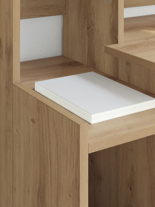 Electric Desk Artisan Wooden Coffee with Metal Legs, Adjustable Height, LED & USB ports 97x45x90cm