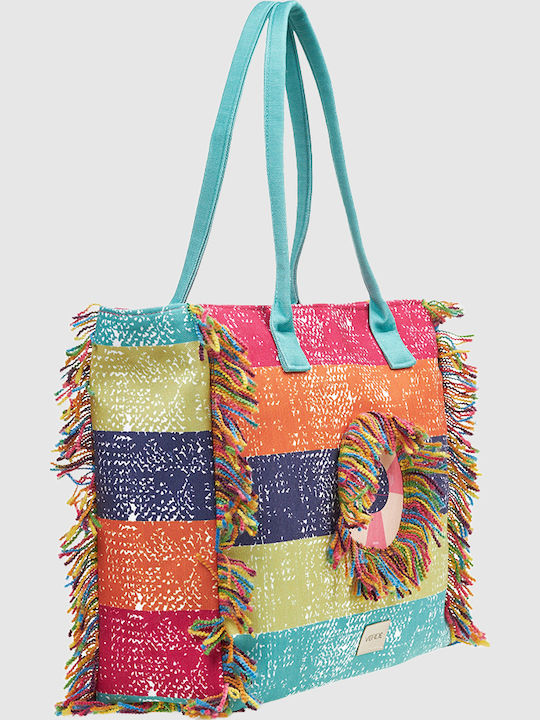 Verde Stoff Strandtasche Mehrfarbig