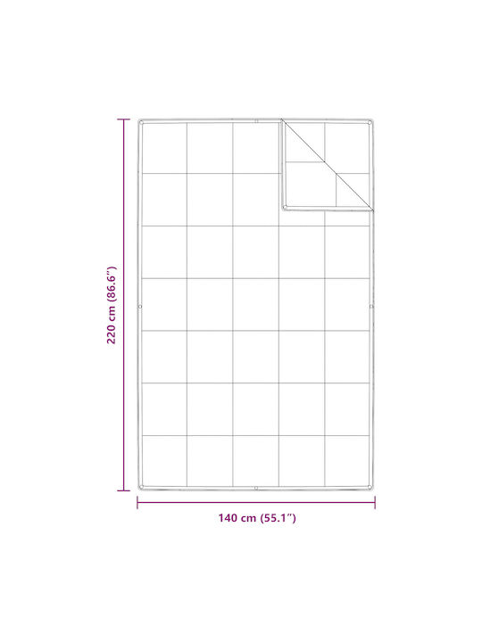 vidaXL Bettdecke Einzelbett Daunen 140x220cm White