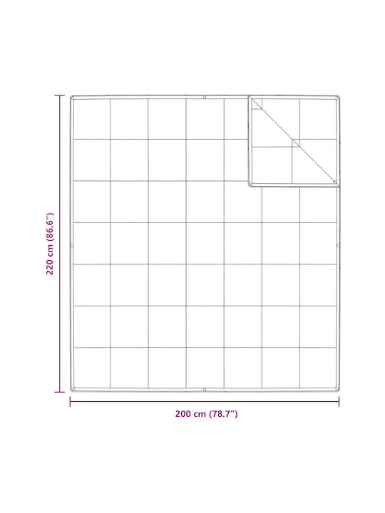 vidaXL Пухено Двойно Пухено 200x220бр Бял