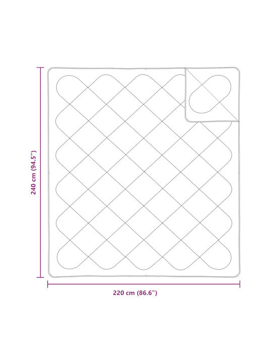 vidaXL Bettdecke Großes Doppelbett mit Microfiber-Füllung 220x240cm White