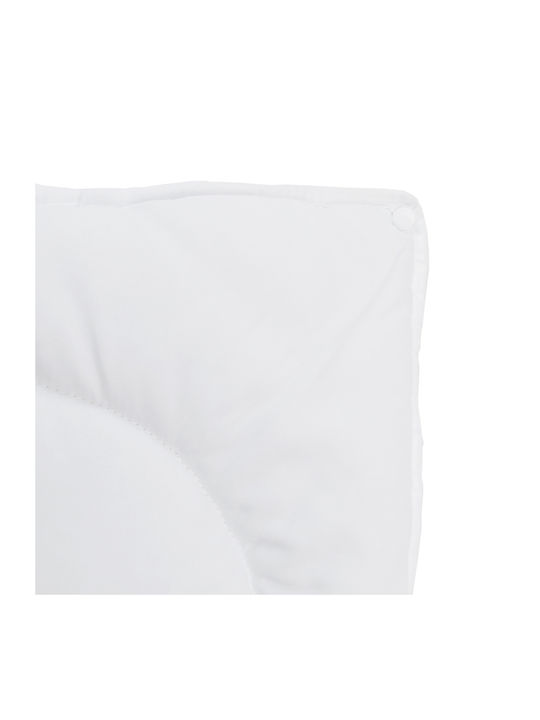vidaXL Pilotă Single cu Umplutură Microfiber 140x220cm Alb