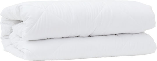 vidaXL Bettdecke Einzelbett mit Microfiber-Füllung 140x220cm Weiß