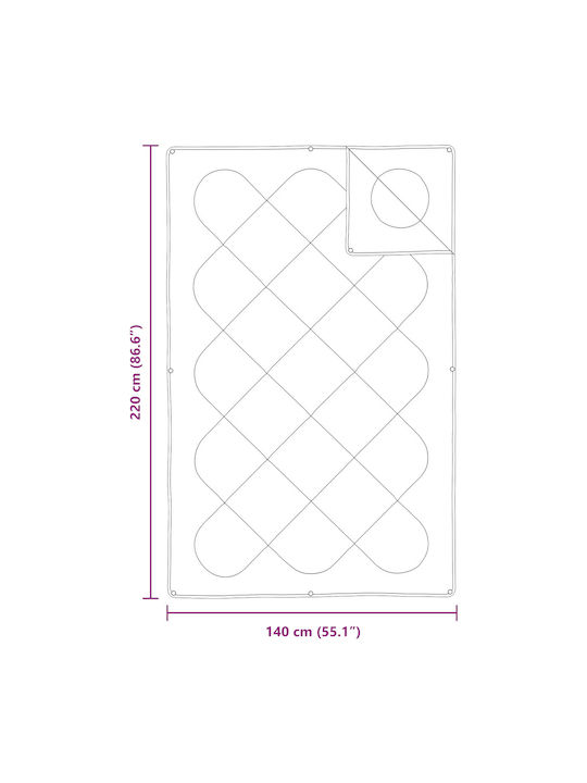 vidaXL Pilotă Single cu Umplutură Microfiber 140x220cm Alb