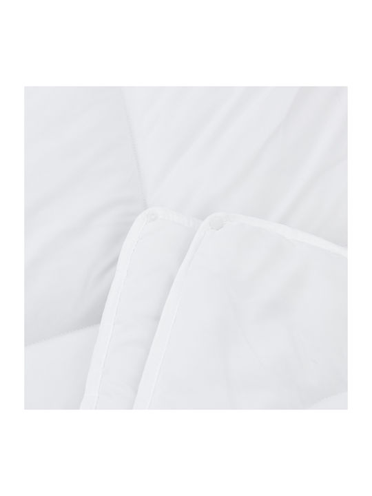 vidaXL Pilotă Single cu Umplutură Microfiber 140x220cm Alb