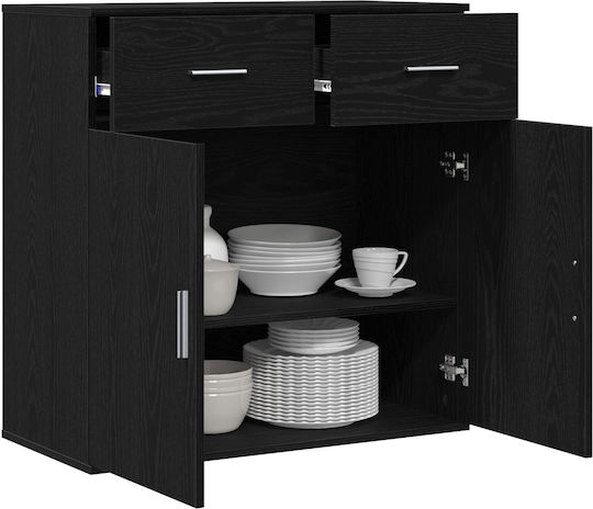 Bufet cu Sertare Black Oak 79x38x80cm
