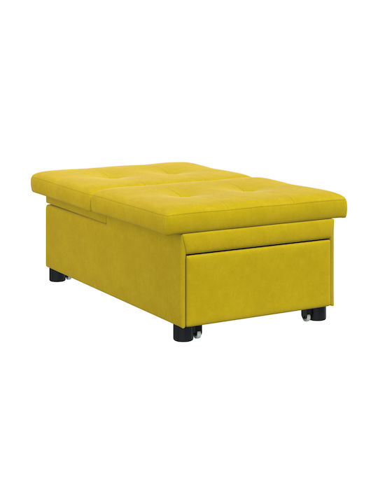 Armchair Bed Yellow 67x82x191cm