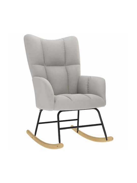 Schaukelstuhl mit Fußhocker Grey 61x78x95cm