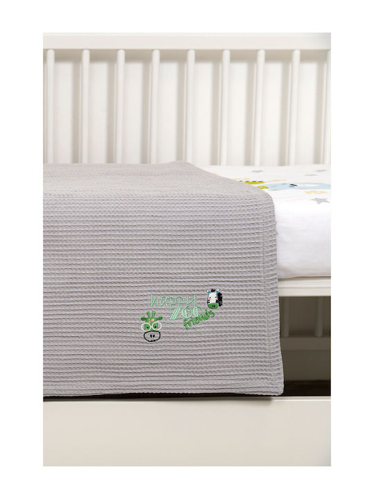 Viokarpet Blanket Cot Waffle White 110x140cm