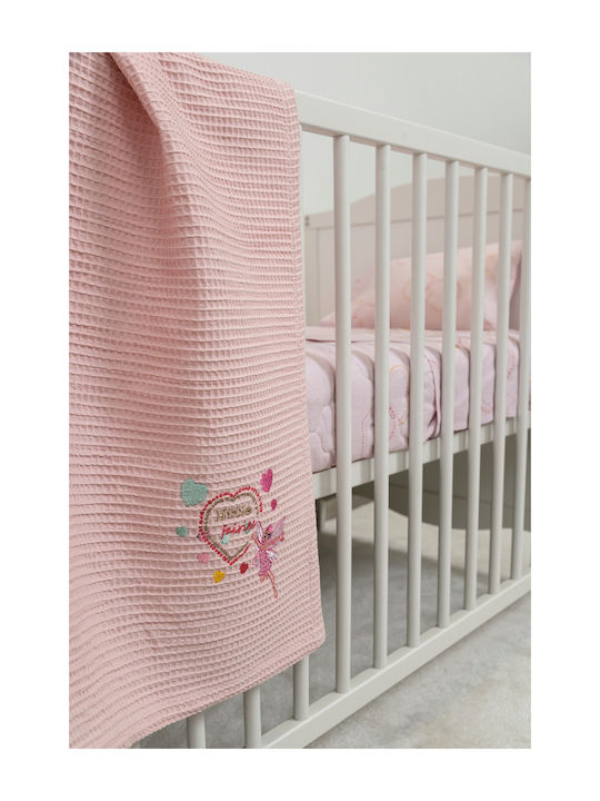 Biokarpet Naf Naf Little Fairies 303 Somon Pink Βρεφική Πικέ Κουβέρτα-κουβέρτα Πικέ