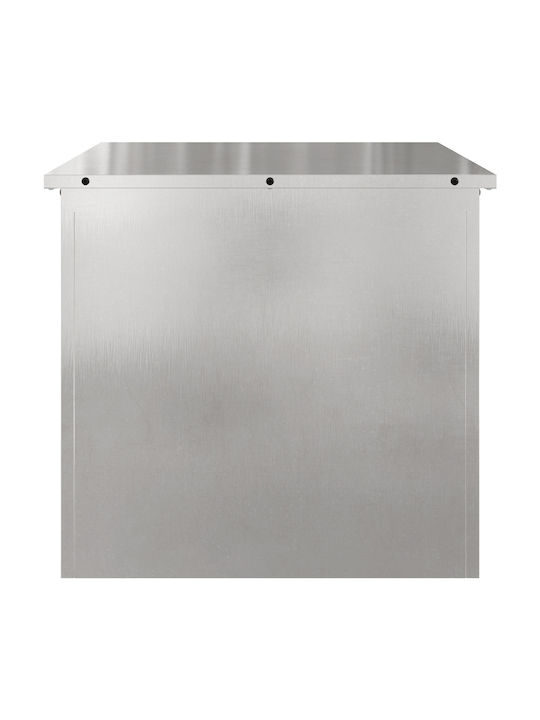 Single Door Wardrobe Metallic 55x50.5x50cm