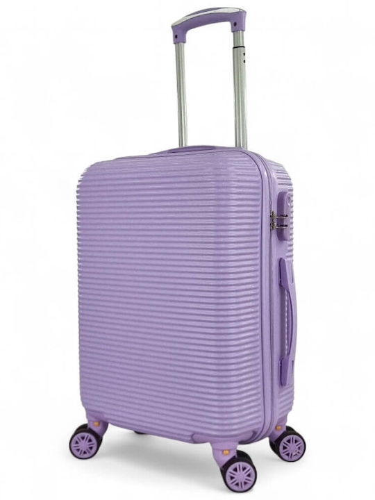 FlyNow Cabin Hard Purple Suitcase with 4 Wheels Height 55cm