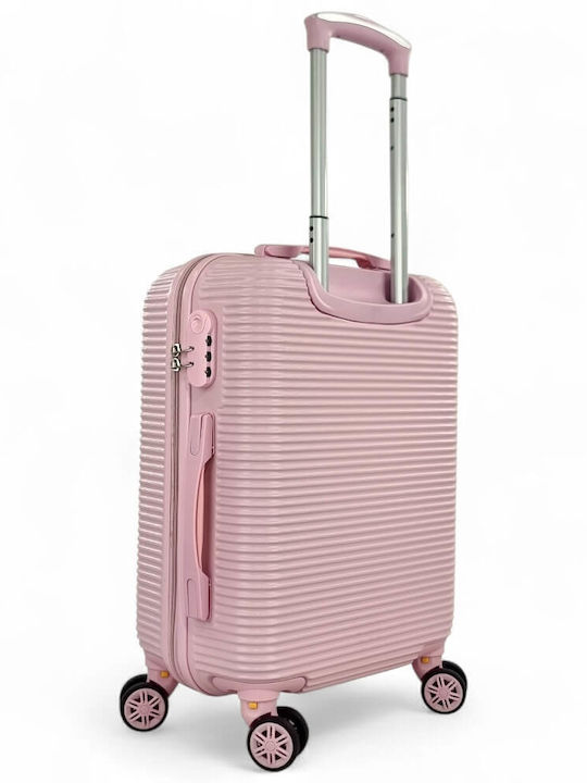 FlyNow Valiză de Călătorie de Cabină Rigidă Roz cu 4 Roți Înălțime 55cm