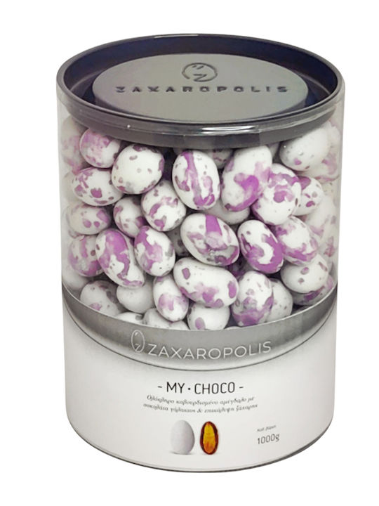 Zaxaropolis Κουφέτα Αμυγδάλου My Choco σε Σχήμα Κλασικό με Γεύση Stracciatella Λιλά 1000gr