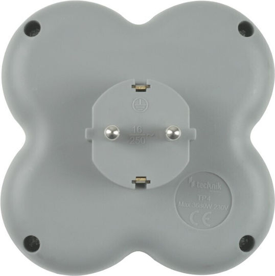 Technik Power Strip with Surge Protection 4 Positions