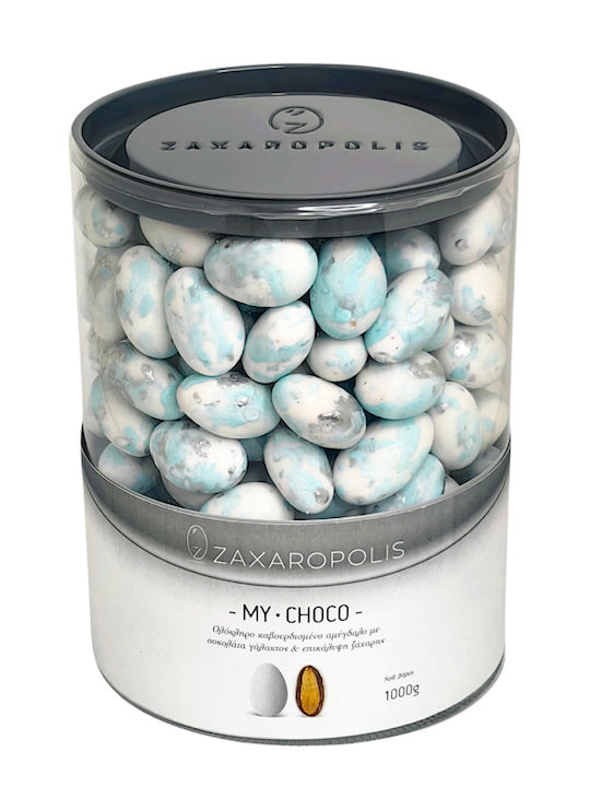 Zaxaropolis Κουφέτα Αμυγδάλου My Choco σε Σχήμα Κλασικό με Γεύση Σοκολάτα Γαλάζιο 1000gr