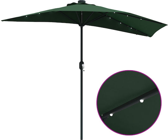 Hanging Aluminum Garden Parasol Green 2.23x2.23xHeight 2.23m