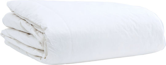 vidaXL Κουβερλί Μονό Λευκό 135x200cm