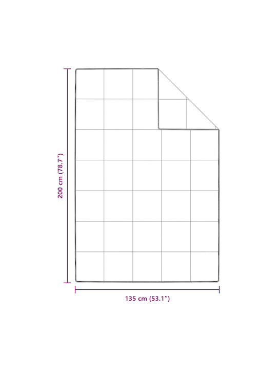 vidaXL Tagesdecke Einzelbett White 135x200cm