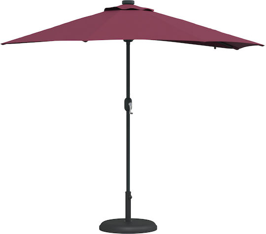 Hängender Aluminium-Burgunder Garten- und Terrassen-Sonnenschirm 2,23x2,23xHöhe 2,23 m