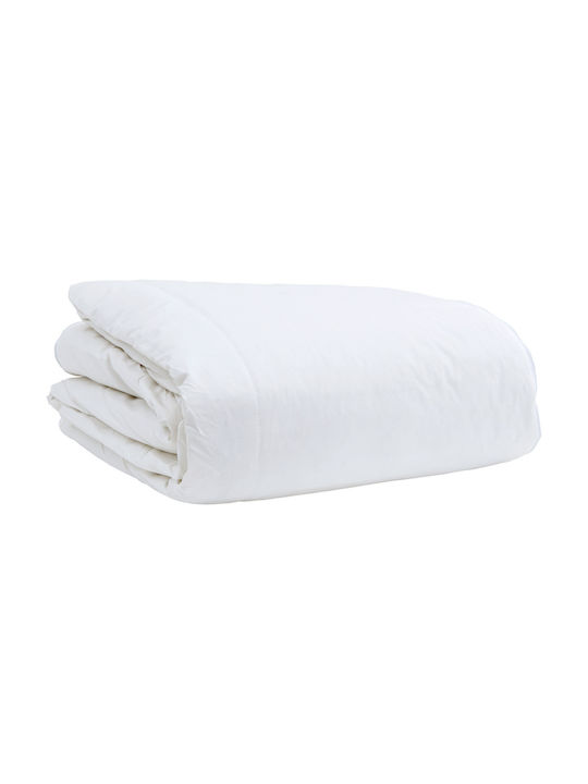 vidaXL Κουβερλί Υπέρδιπλο Λευκό 240x220cm