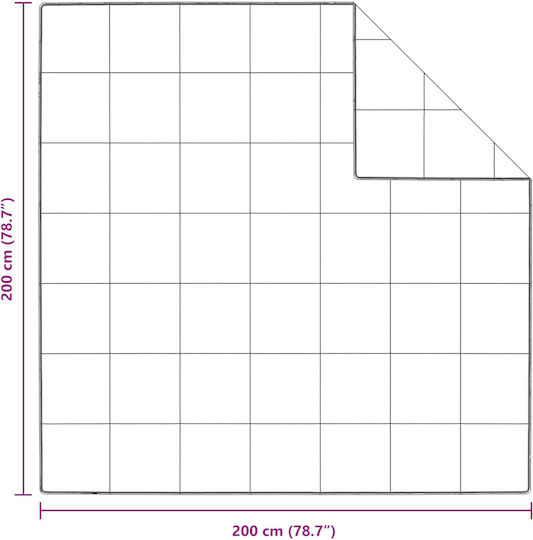vidaXL Κουβερλί Διπλό Λευκό 200x200cm