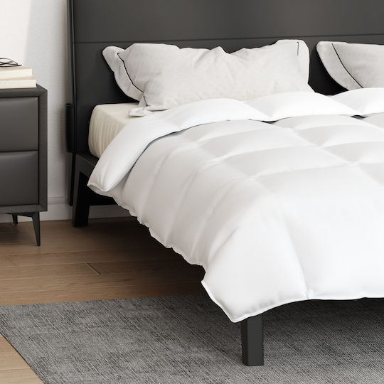 vidaXL Κουβερλί Διπλό Λευκό 200x200cm