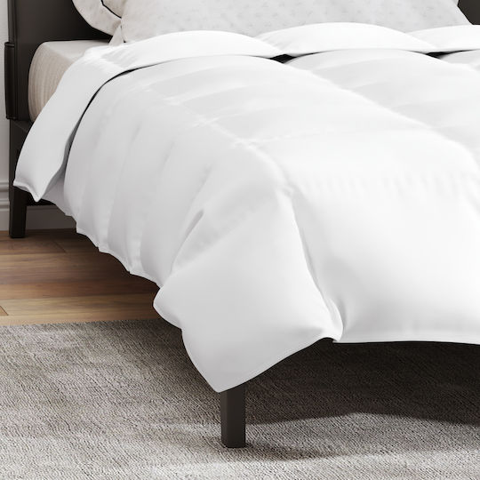 vidaXL Κουβερλί Μονό Λευκό 135x200cm