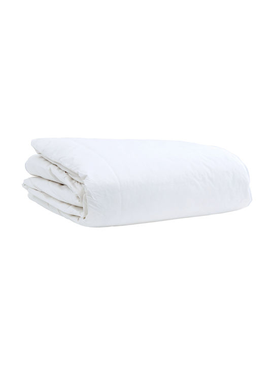 vidaXL Κουβερλί Μονό Λευκό 135x220cm