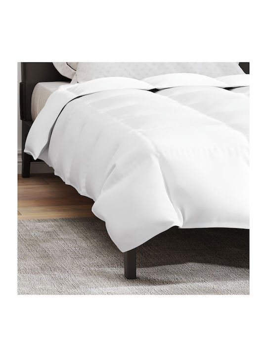 vidaXL Κουβερλί Μονό Λευκό 135x220cm