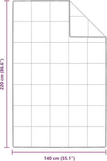 vidaXL Tagesdecke Einzelbett White 140x220cm