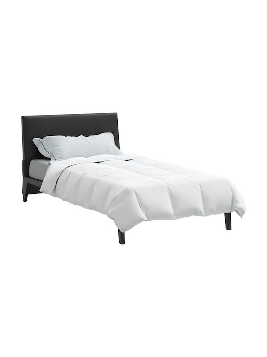 vidaXL Κουβερλί Μονό Λευκό 155x220cm