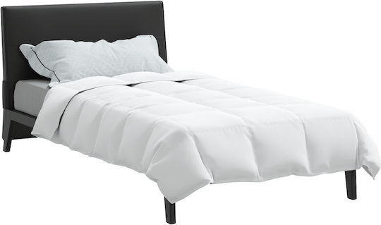 vidaXL Cuvertură Single Alb 155x200cm