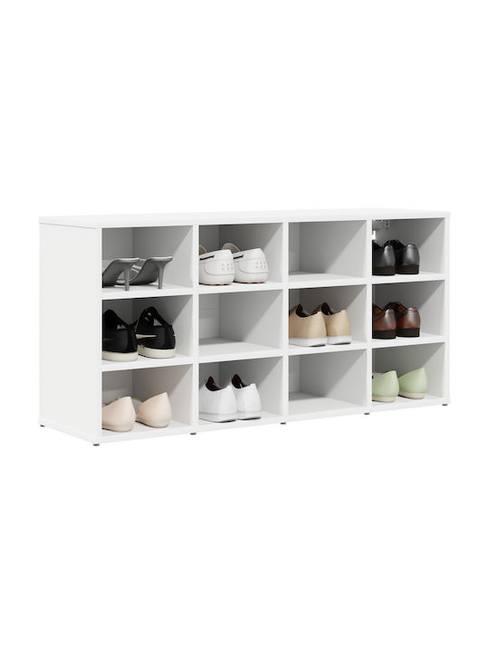 Entry Furniture with Shoe Rack / Wardrobe & Bench White 52.5x30x50cm