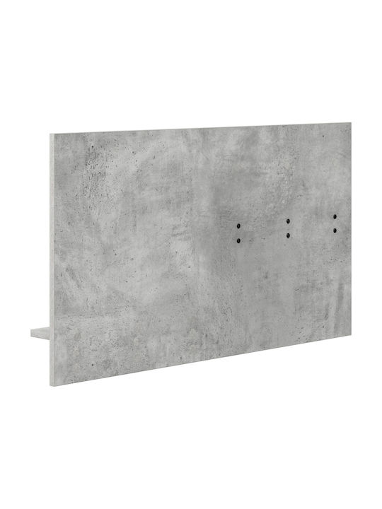 Entry Furniture with Mirror & Hanger Concrete Grey 90x10x50cm