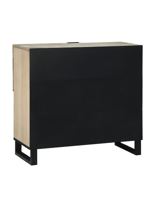 Mobilier de Intrare cu Dulap White and Black 80x33.5x75cm